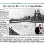 Zeitungsartikel - „Erfurter Allgemeine“ Meisterwerk der Erfurter Baugeschichte - Erfurter Flutgraben